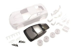 MZN196 Corvette ZR1 White Body Set w/ Wheels