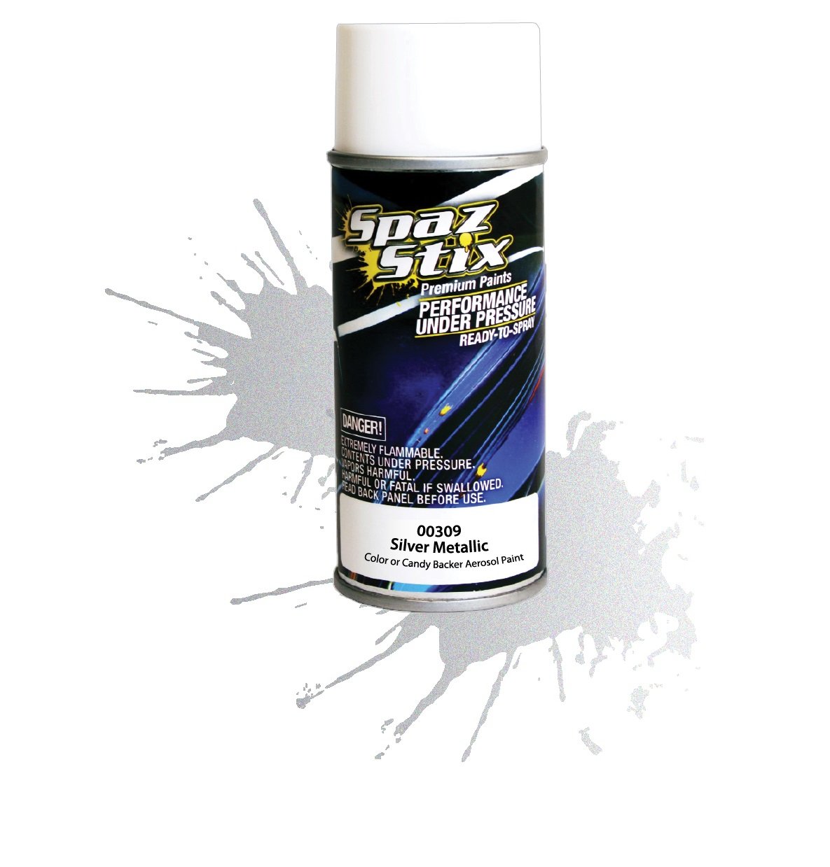 00309 Metallic Silver/Candy Backer Aerosol Spray Paint 3.5oz Bottle