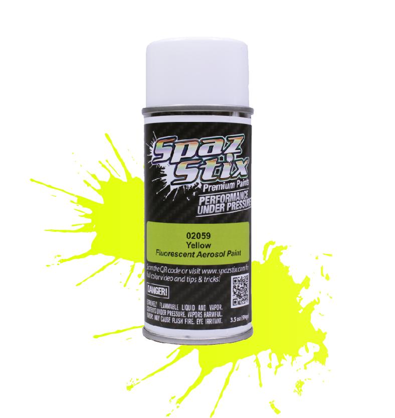 02059 Yellow Fluorescent Aerosol Paint 3.5 oz Bottle