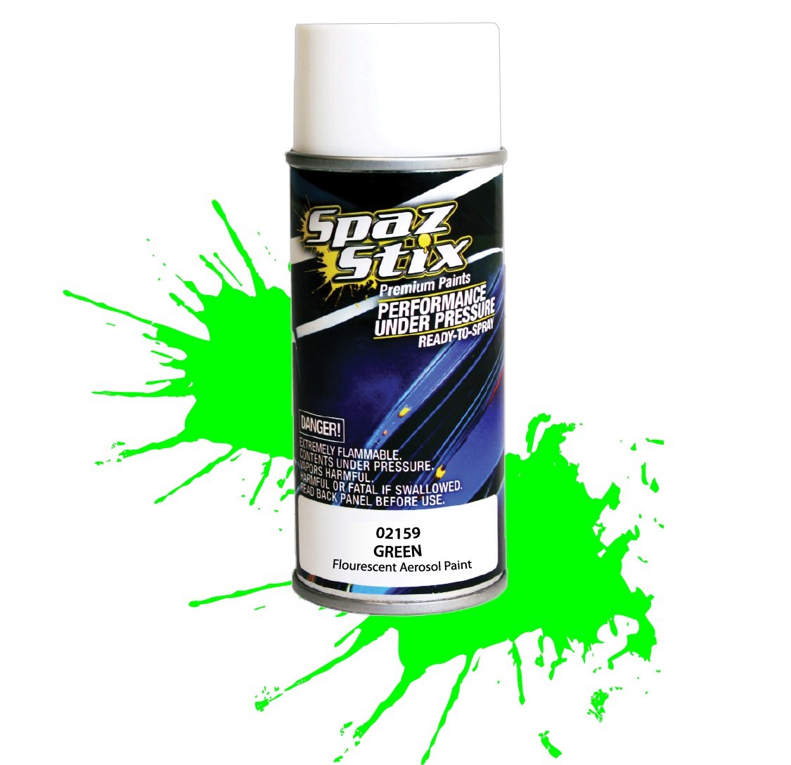 02159 Green Fluorescent Aerosol Paint 3.5 oz Bottle