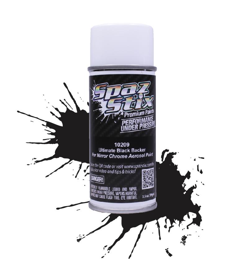 10209 Ultimate Black Backer For Mirror Chrome Aerosol Paint 3.5 oz Bottle