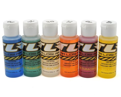 TLR74020 Shock Oil Six Pack (20, 25, 30, 35, 40, 45wt) (2oz)